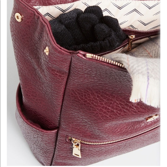 NWT OBO Leather Backpack - Maroon - Picture 5 of 16